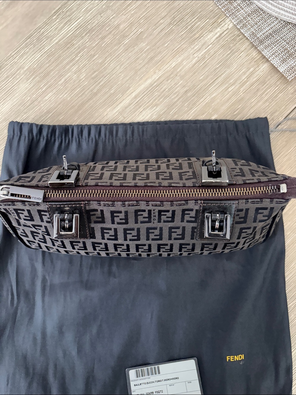 Fendi Vintage Zucca FF Baguette Pouch – Authentic w/ Dust Bag & Card (AS-IS) - Picture 2 of 16